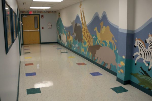 All Children's Hallway With Mural