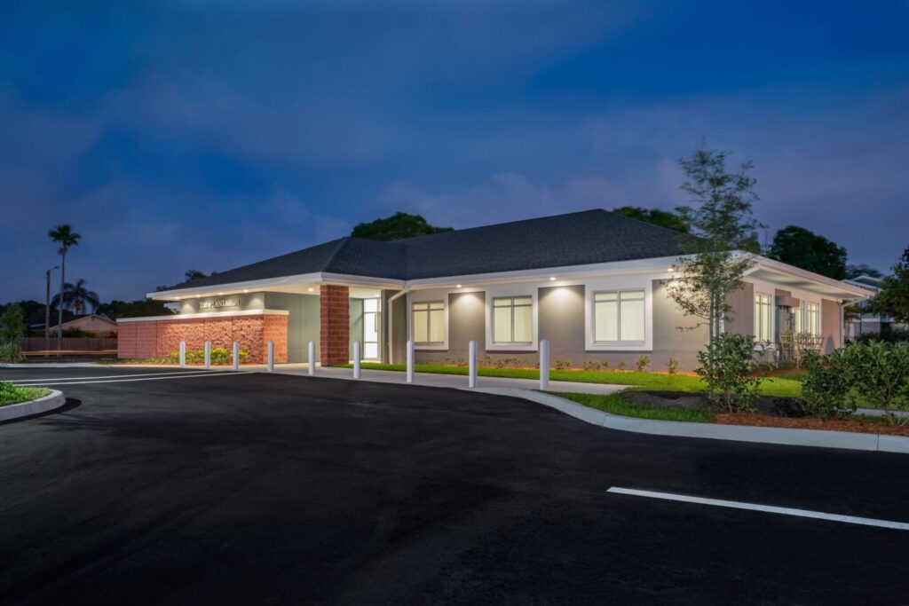 Plantation Club House At Night Front View