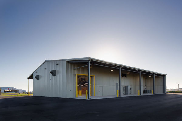 Dusk View of Back of Maintenance Building